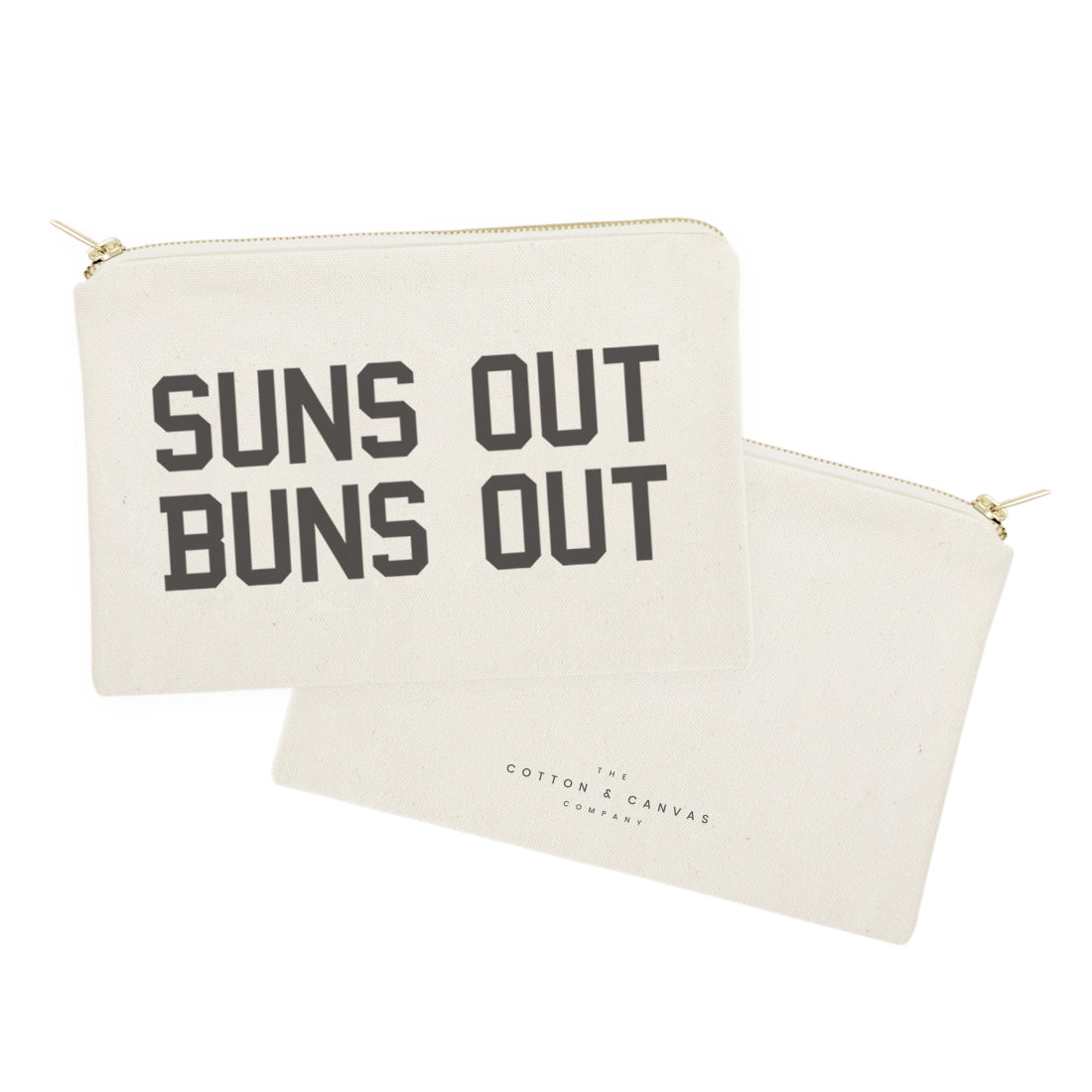 Sun's Out Buns Out Cotton Canvas Cosmetic Bag from The Cotton & Canvas Co.