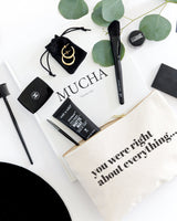 You Were Right About Everything Cotton Canvas Cosmetic Bag from The Cotton & Canvas Co.
