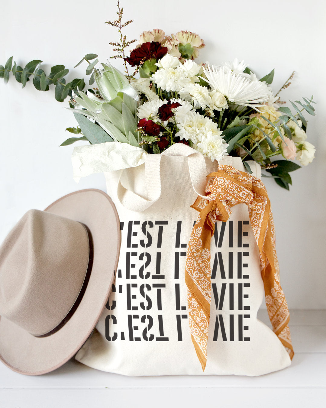 C'est La Vie Cotton Canvas Tote Bag from The Cotton & Canvas Co.