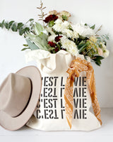 C'est La Vie Cotton Canvas Tote Bag from The Cotton & Canvas Co.