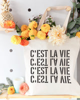 C'est La Vie Cotton Canvas Tote Bag from The Cotton & Canvas Co.