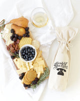 Alcohol You Later Cotton Canvas Wine Bag from The Cotton & Canvas Co.