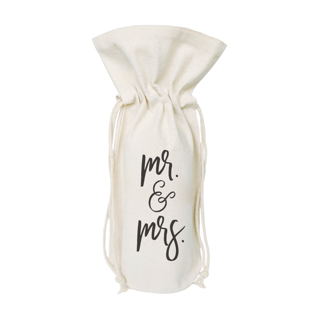Mr. & Mrs. Canvas Wine Bag from The Cotton & Canvas Co.