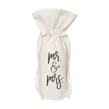 Mr. & Mrs. Canvas Wine Bag from The Cotton & Canvas Co.