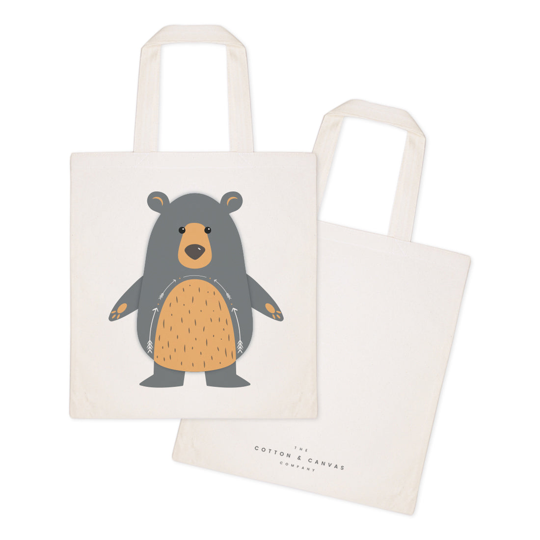 Bear Cotton Canvas Tote Bag from The Cotton & Canvas Co.