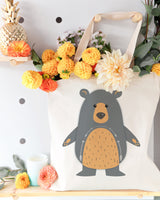 Bear Cotton Canvas Tote Bag from The Cotton & Canvas Co.