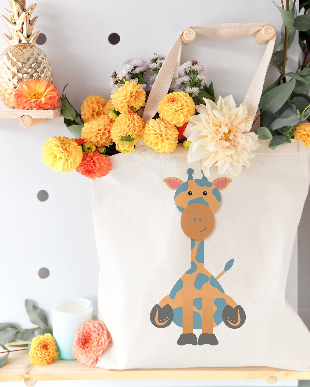 Giraffe Cotton Canvas Tote Bag from The Cotton & Canvas Co.