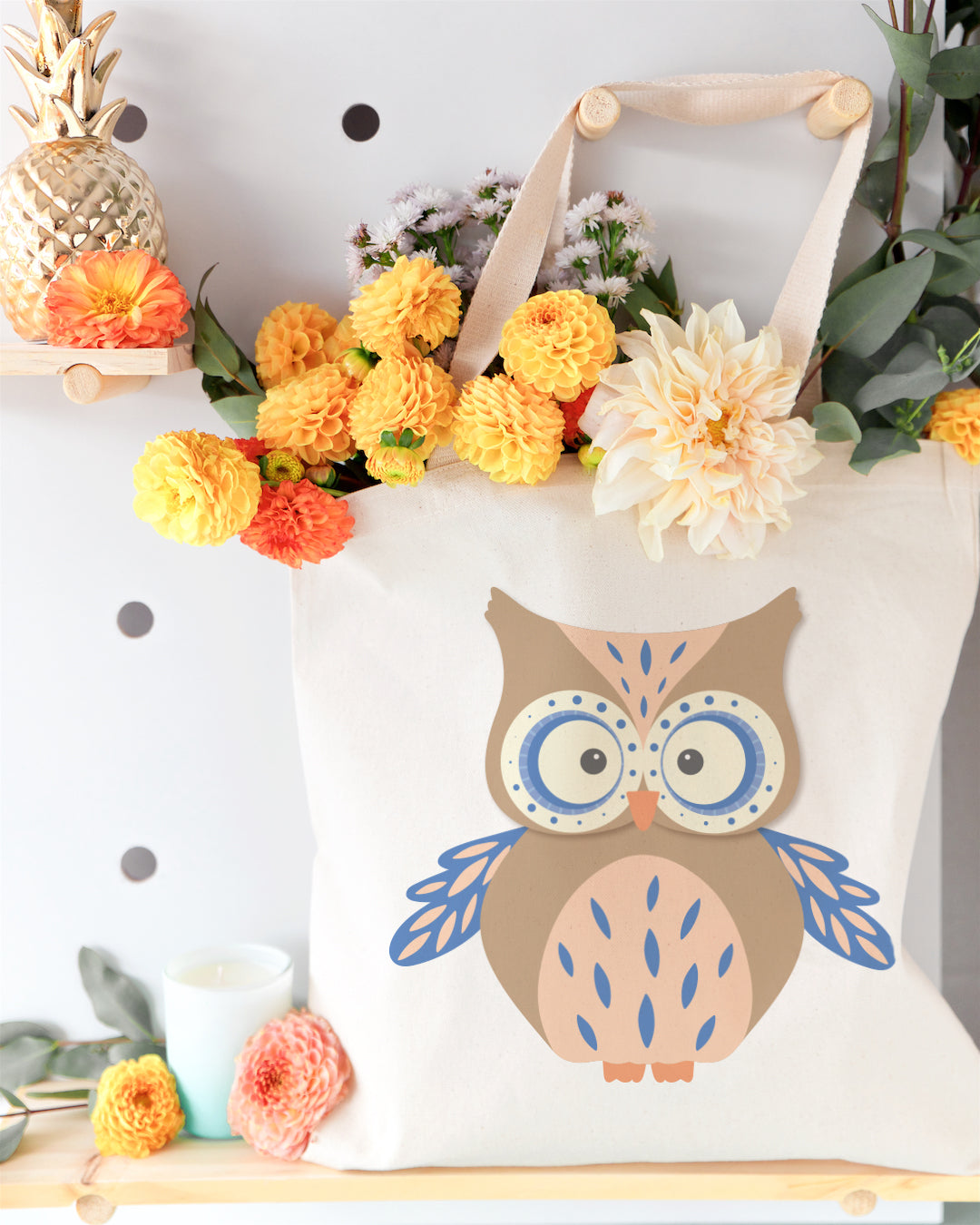 Owl Cotton Canvas Tote Bag from The Cotton & Canvas Co.
