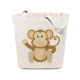Monkey Cotton Canvas Tote Bag from The Cotton & Canvas Co.
