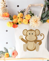 Monkey Cotton Canvas Tote Bag from The Cotton & Canvas Co.