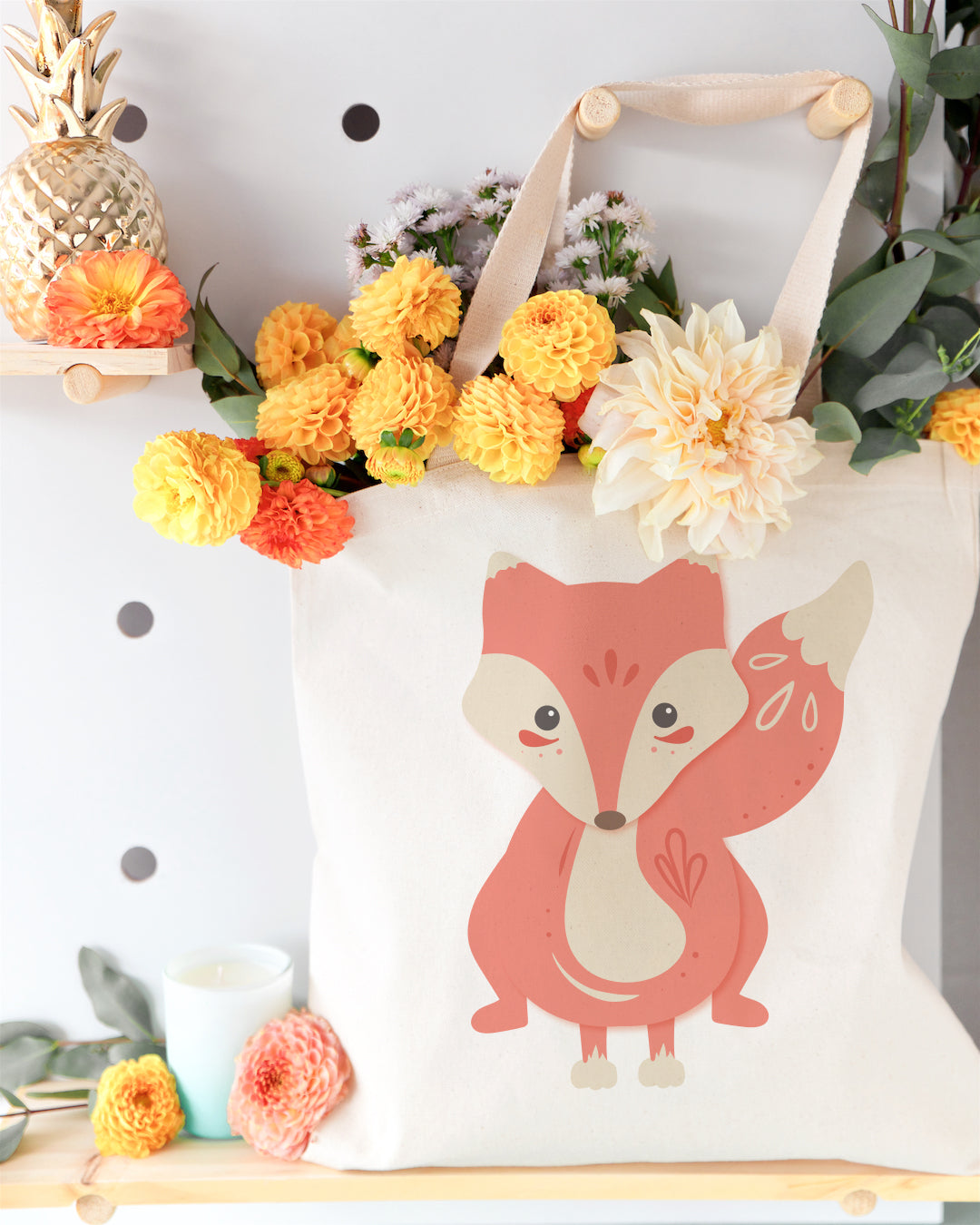 Fox Cotton Canvas Tote Bag from The Cotton & Canvas Co.