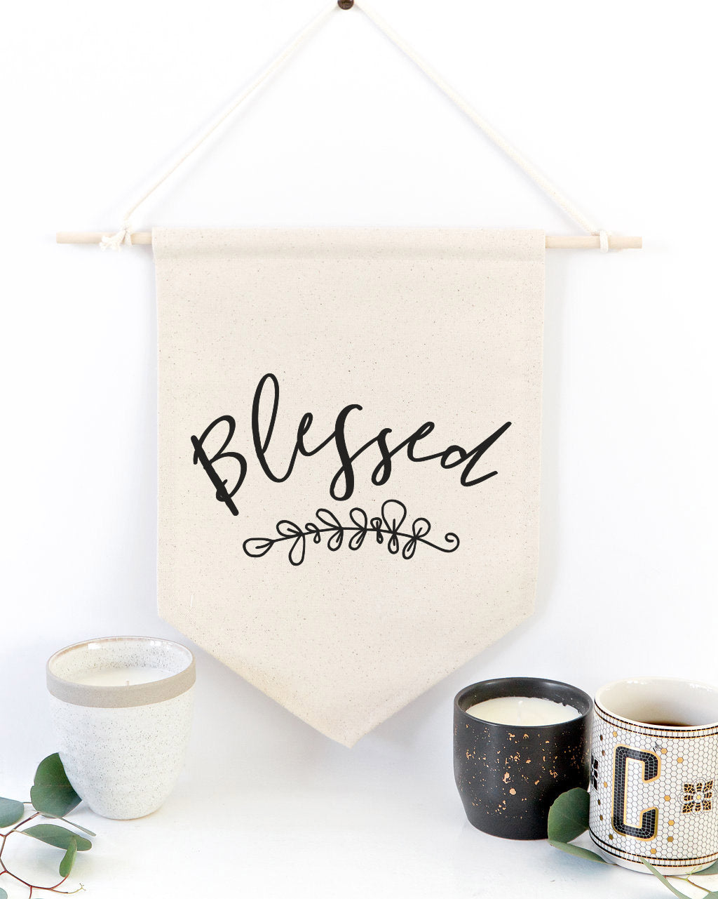 Blessed Hanging Wall Banner from The Cotton & Canvas Co.