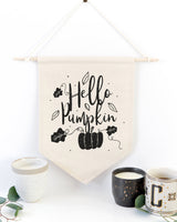 Hello Pumpkin Hanging Wall Banner from The Cotton & Canvas Co.