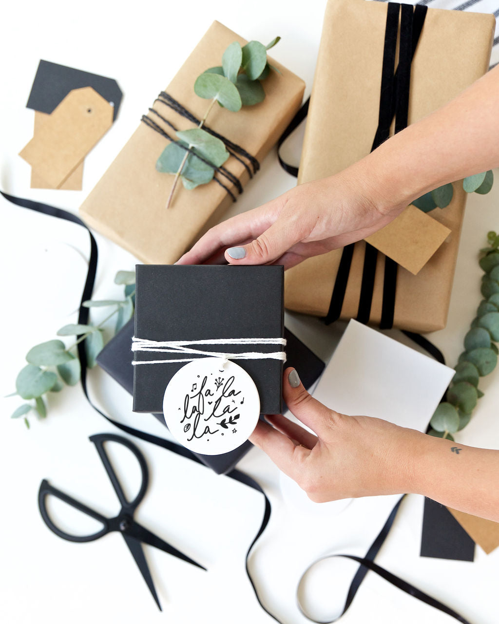 Fa La La La La Christmas Ornament from The Cotton & Canvas Co.