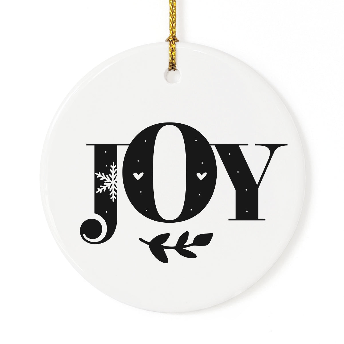 Joy Christmas Ornament from The Cotton & Canvas Co.