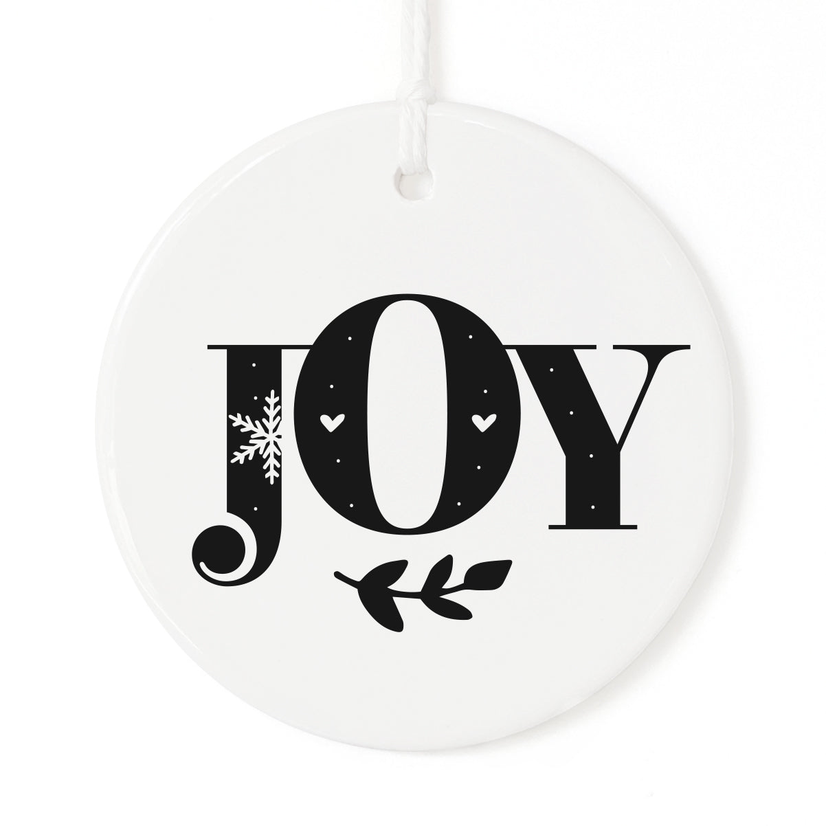 Joy Christmas Ornament from The Cotton & Canvas Co.