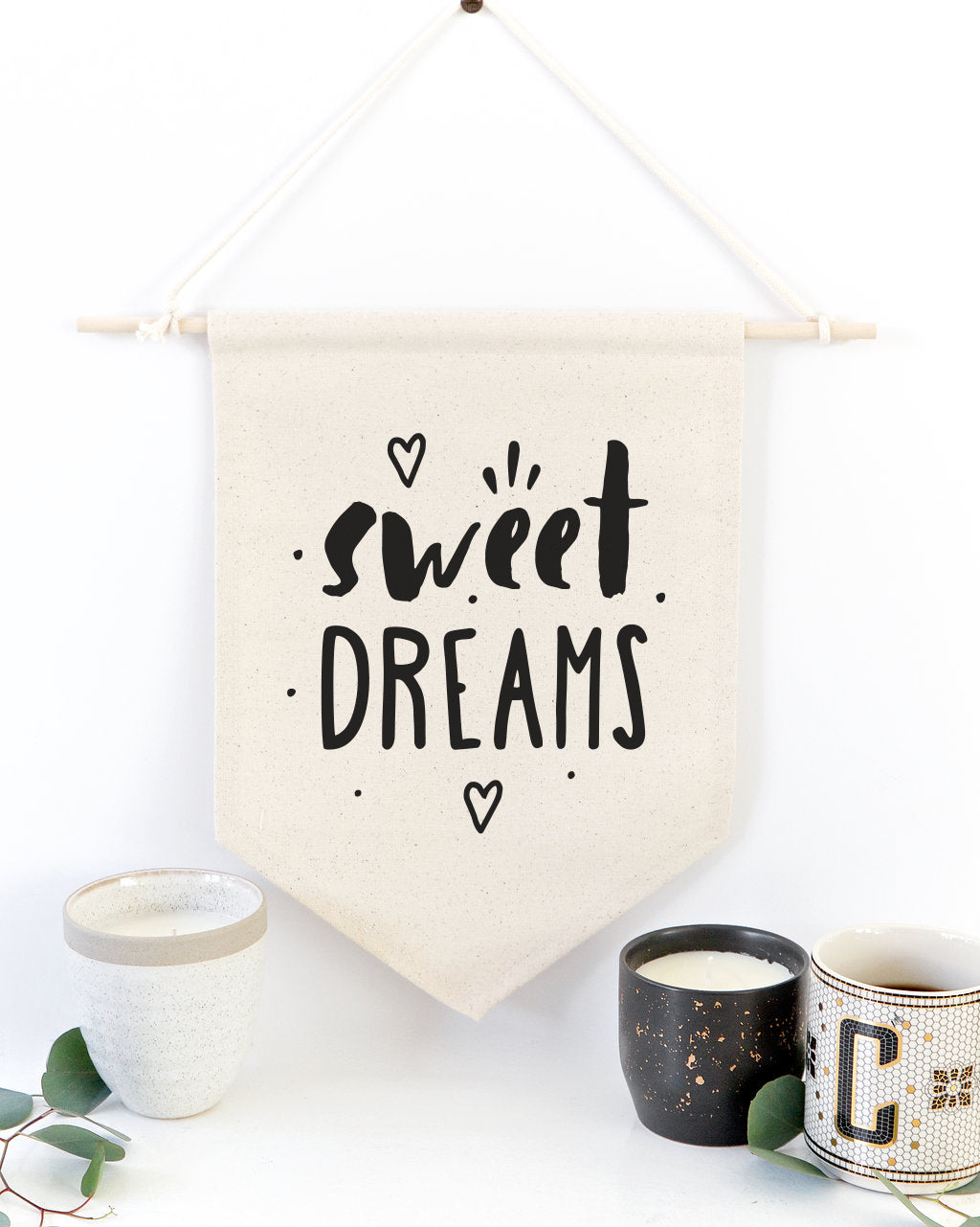 Sweet Dreams Hanging Wall Banner from The Cotton & Canvas Co.