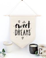 Sweet Dreams Hanging Wall Banner from The Cotton & Canvas Co.