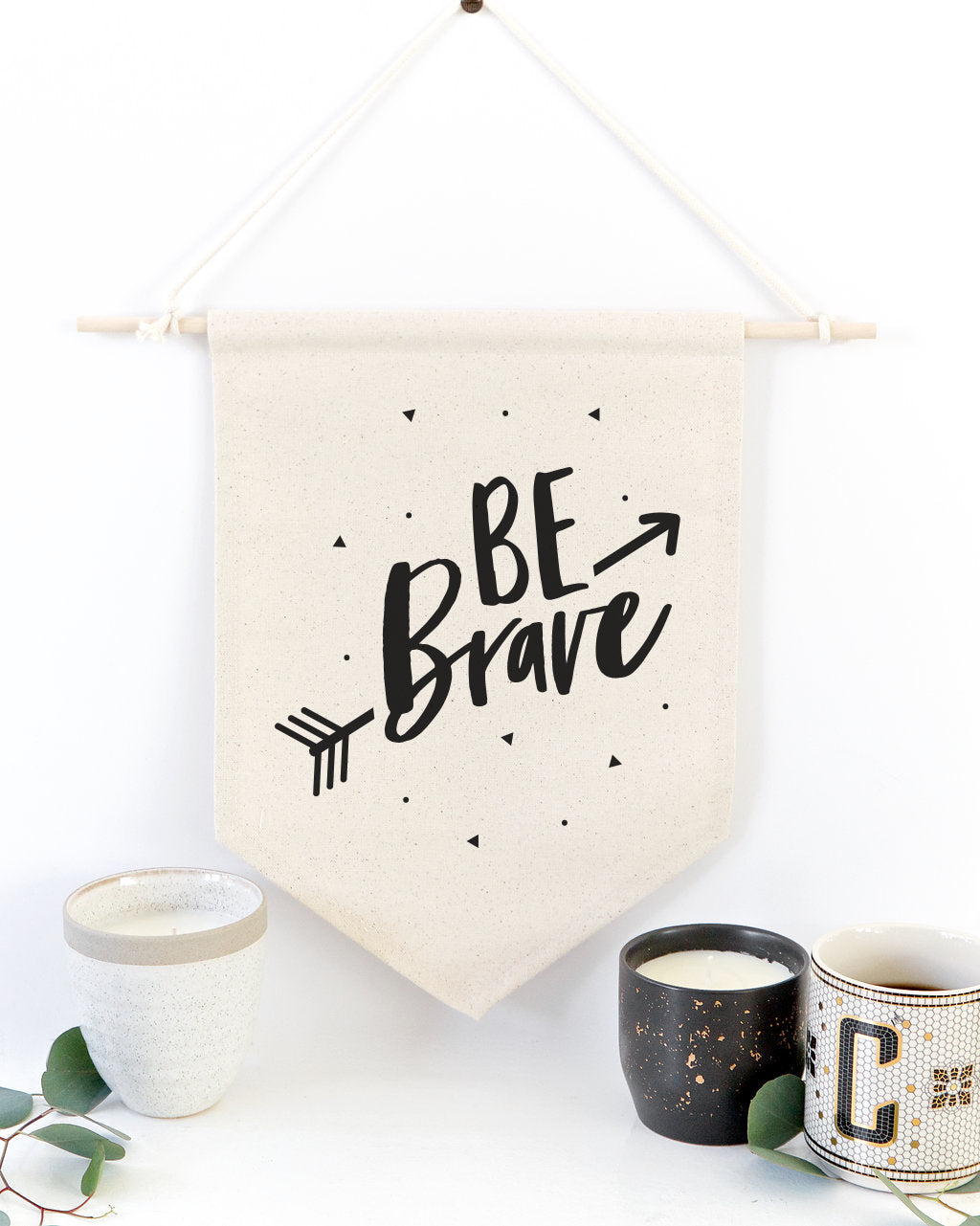 Be Brave Hanging Wall Banner from The Cotton & Canvas Co.