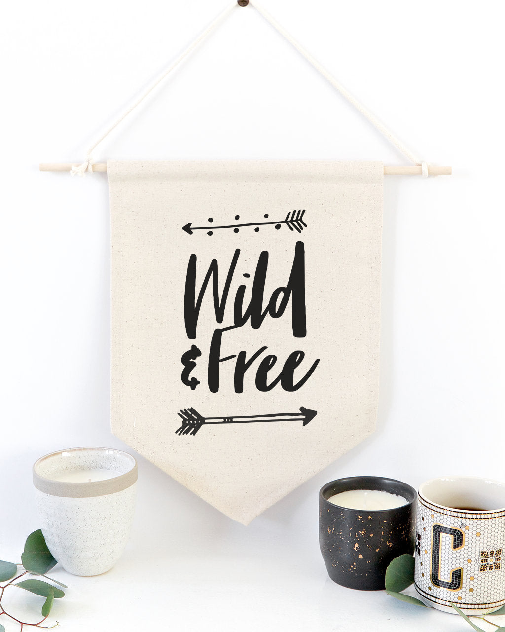 Wild & Free Hanging Wall Banner from The Cotton & Canvas Co.