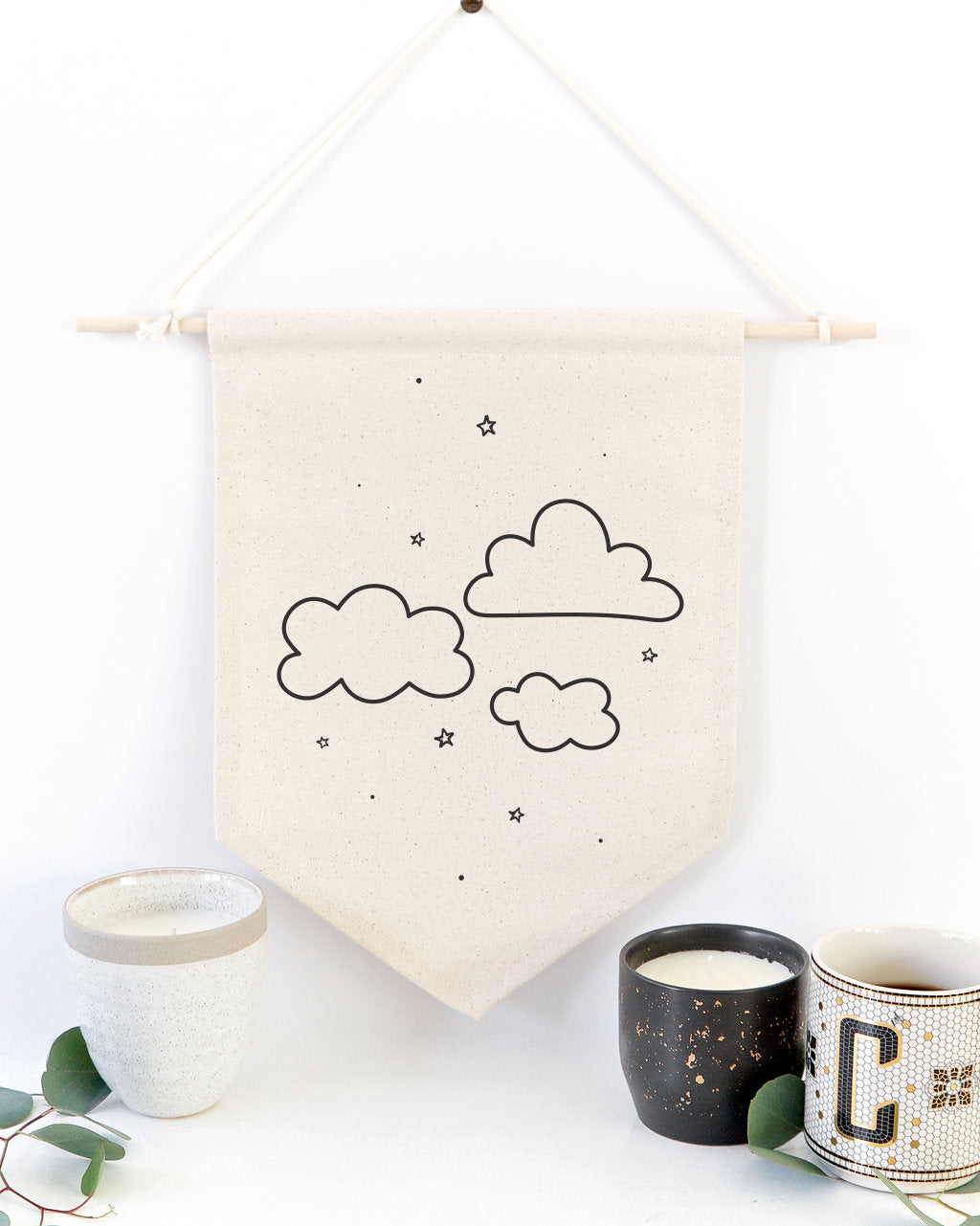 Clouds Hanging Wall Banner from The Cotton & Canvas Co.
