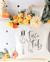 Fierce and Fab Cotton Canvas Tote Bag from The Cotton & Canvas Co.