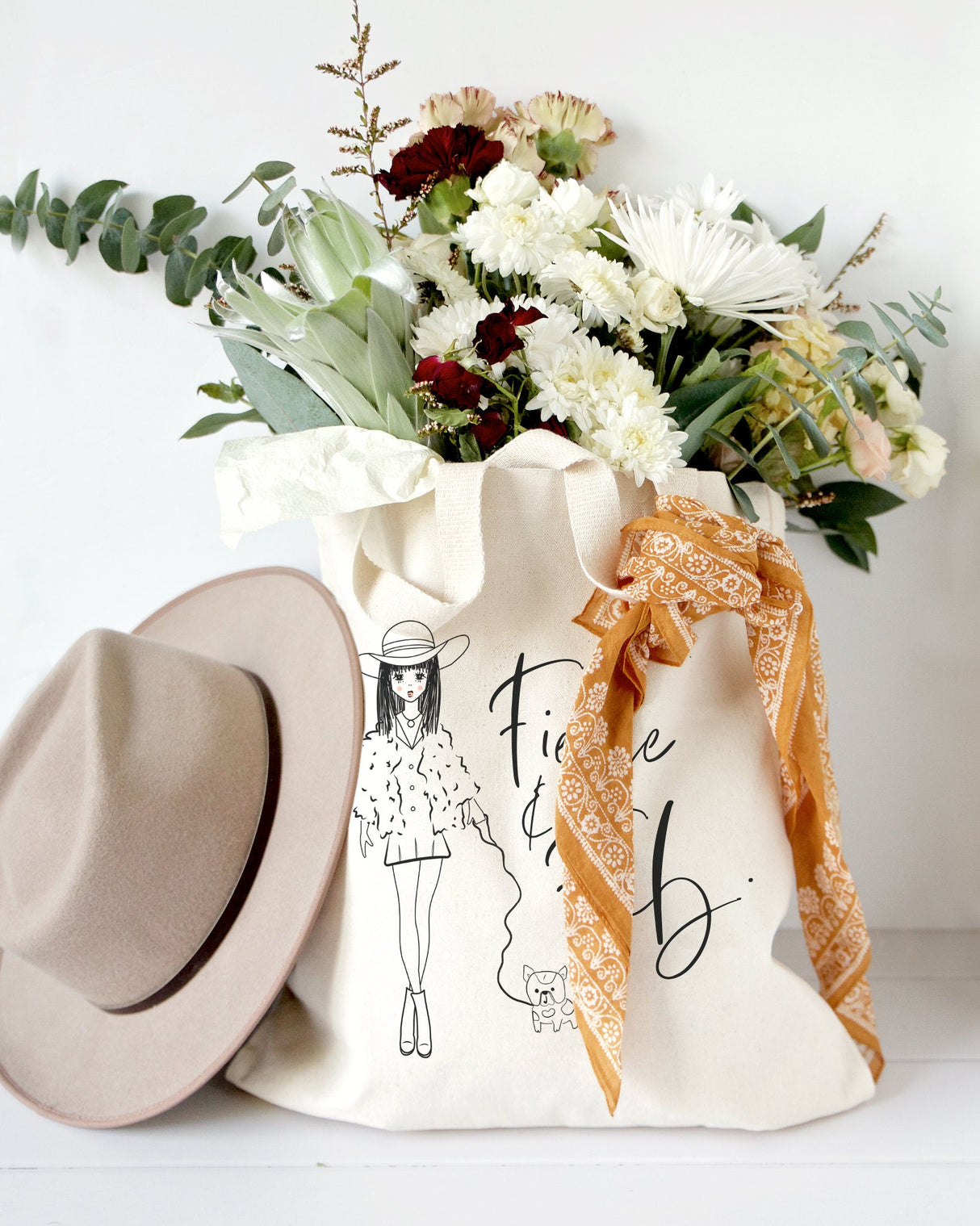Fierce and Fab Cotton Canvas Tote Bag from The Cotton & Canvas Co.