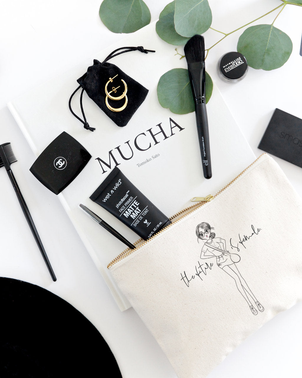 The Future is Female Cotton Canvas Cosmetic Bag from The Cotton & Canvas Co.