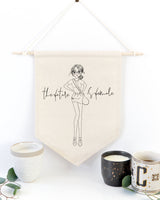 The Future is Female Hanging Wall Banner from The Cotton & Canvas Co.