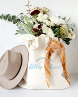 Nothing but Blue Skies Cotton Canvas Tote Bag from The Cotton & Canvas Co.