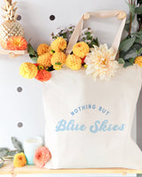 Nothing but Blue Skies Cotton Canvas Tote Bag from The Cotton & Canvas Co.