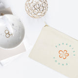 Paradise Found Cotton Canvas Cosmetic Bag from The Cotton & Canvas Co.