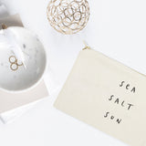 Sea Salt Sun Cotton Canvas Cosmetic Bag from The Cotton & Canvas Co.