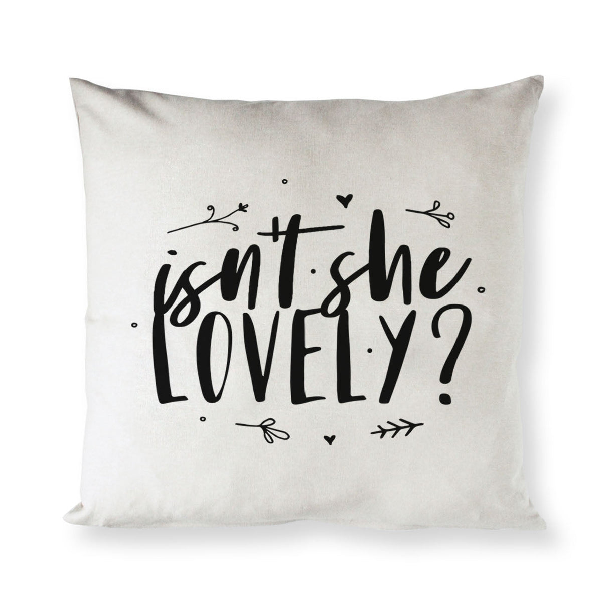 Isn't She Lovely Bear Baby Cotton Canvas Pillow Cover from The Cotton & Canvas Co.