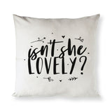 Isn't She Lovely Bear Baby Cotton Canvas Pillow Cover from The Cotton & Canvas Co.