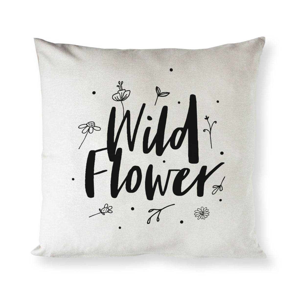 Wild Flower Baby Cotton Canvas Pillow Cover from The Cotton & Canvas Co.