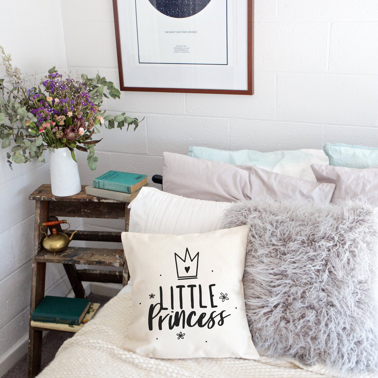 Little Princess Baby Cotton Canvas Pillow Cover from The Cotton & Canvas Co.