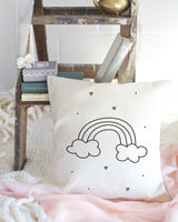 Rainbow Baby Cotton Canvas Pillow Cover from The Cotton & Canvas Co.