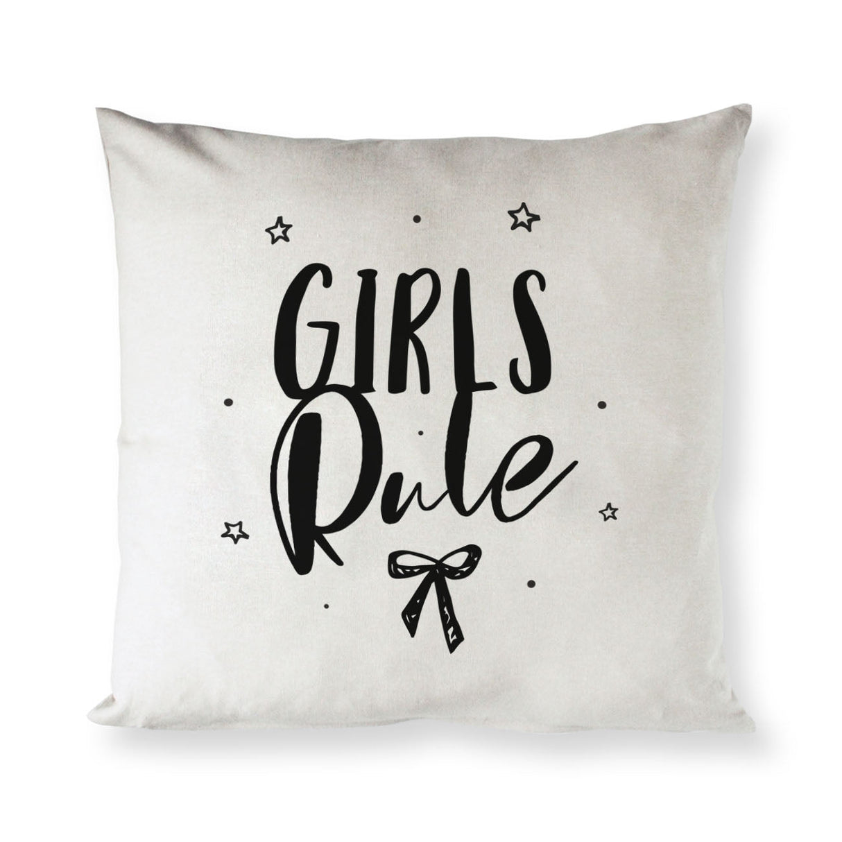 Girls Rule Baby Cotton Canvas Pillow Cover from The Cotton & Canvas Co.