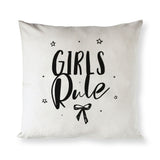 Girls Rule Baby Cotton Canvas Pillow Cover from The Cotton & Canvas Co.