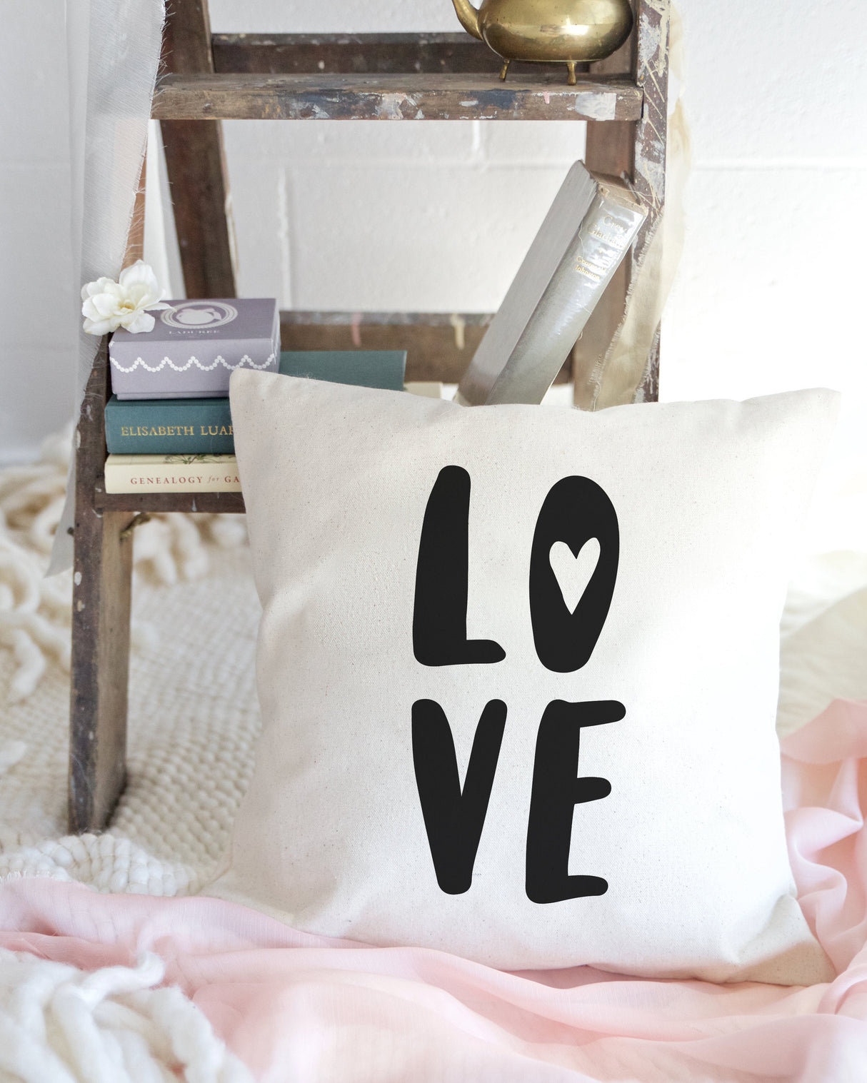 Love Baby Cotton Canvas Pillow Cover from The Cotton & Canvas Co.