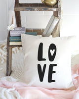 Love Baby Cotton Canvas Pillow Cover from The Cotton & Canvas Co.
