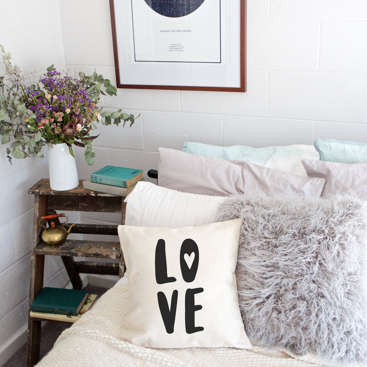 Love Baby Cotton Canvas Pillow Cover from The Cotton & Canvas Co.
