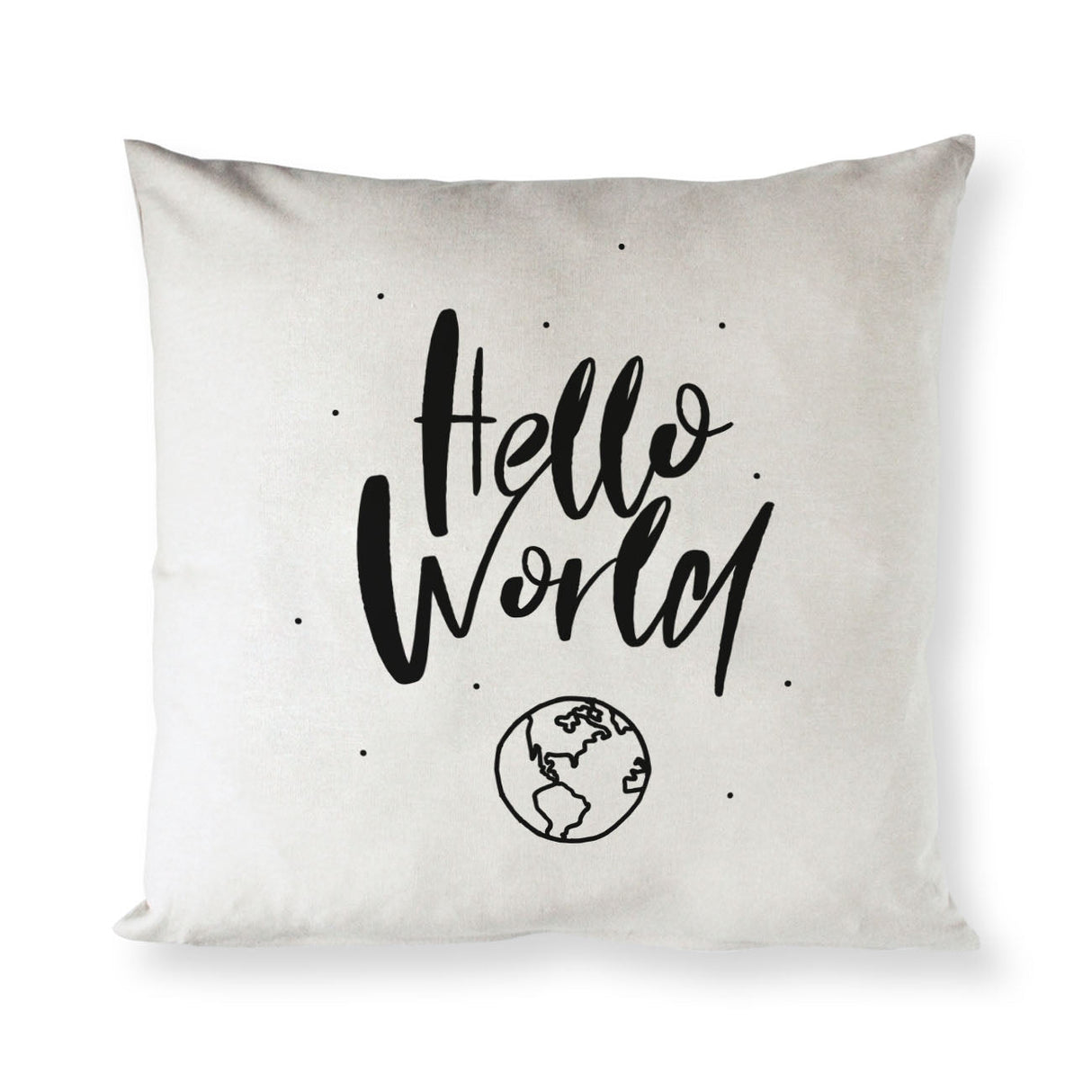 Hello World Baby Cotton Canvas Pillow Cover from The Cotton & Canvas Co.
