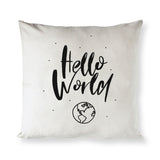 Hello World Baby Cotton Canvas Pillow Cover from The Cotton & Canvas Co.