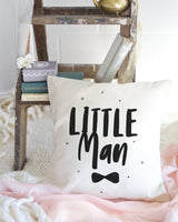 Little Man Baby Cotton Canvas Pillow Cover from The Cotton & Canvas Co.