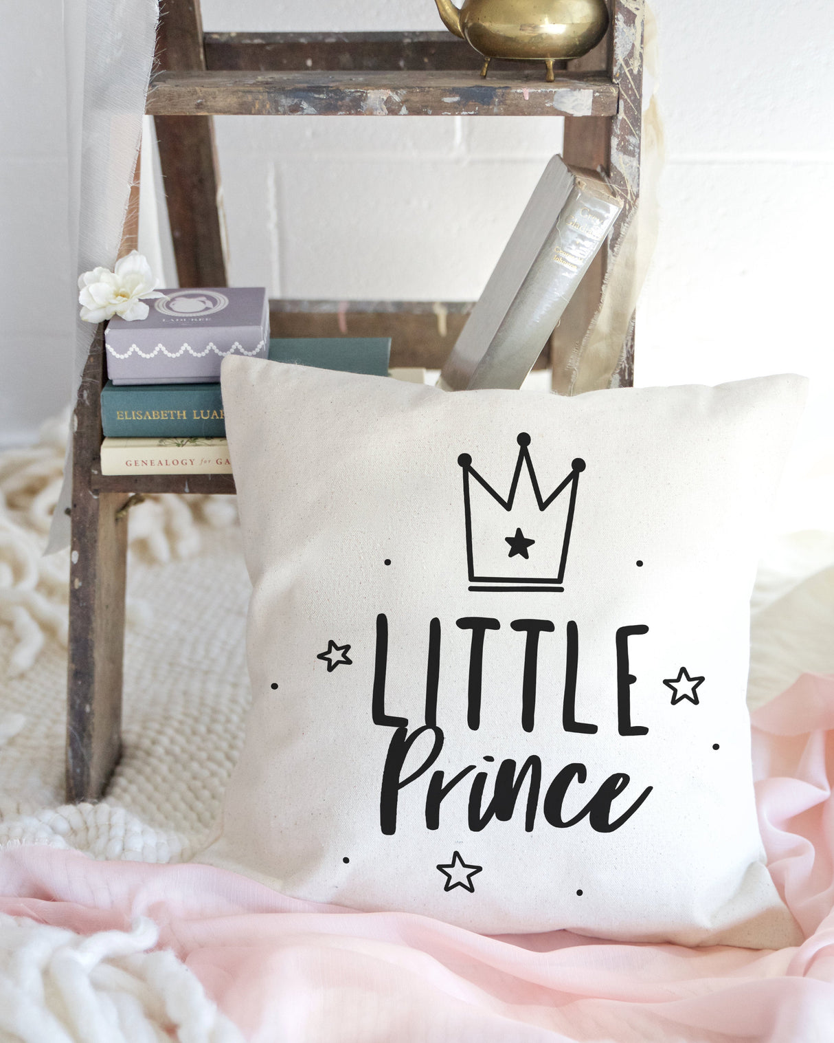 Little Prince Baby Cotton Canvas Pillow Cover from The Cotton & Canvas Co.