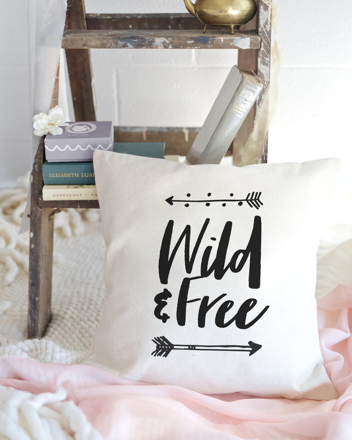 Wild & Free Baby Cotton Canvas Pillow Cover from The Cotton & Canvas Co.