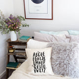 Alphabet Cotton Canvas Pillow Cover from The Cotton & Canvas Co.