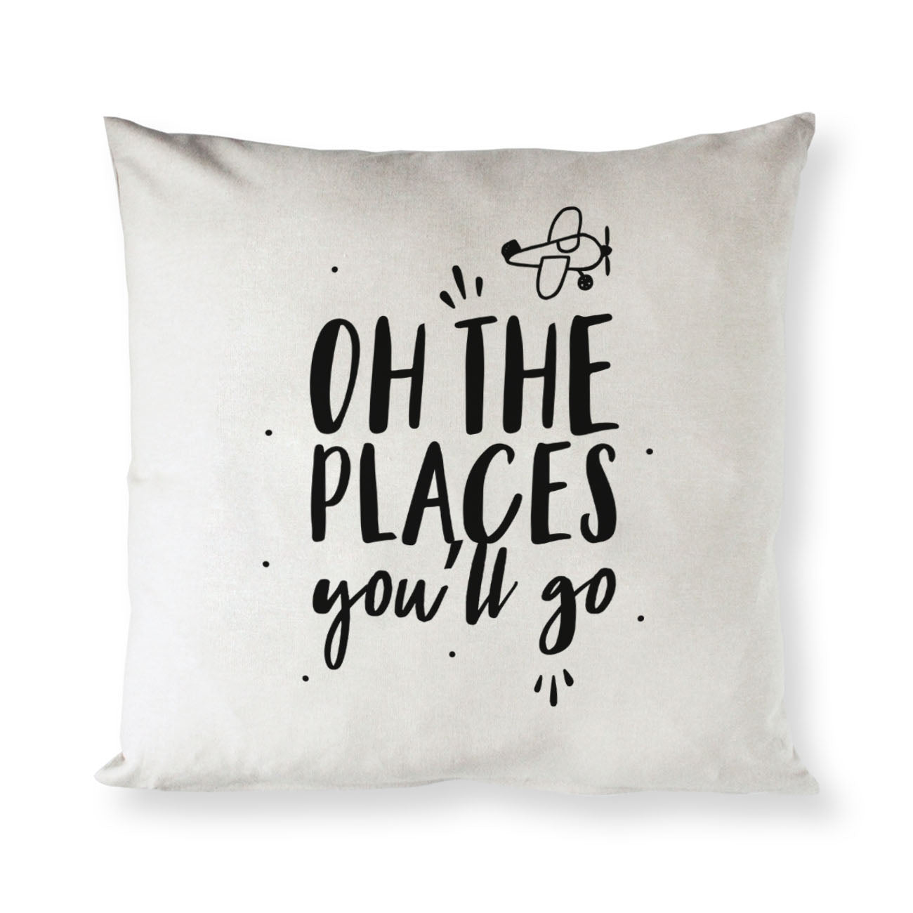 Oh the Places You'll Go Baby Cotton Canvas Pillow Cover from The Cotton & Canvas Co.